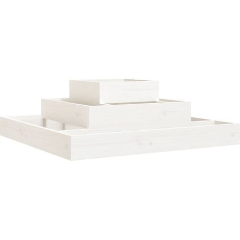 Maison Exclusive - Pflanzkübel Weiß 80x80x27 cm Massivholz Kiefer