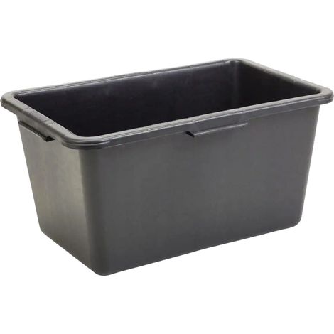 Conteneur de construction, capacité de 65L, poignée ergonomique, noir (1/2)