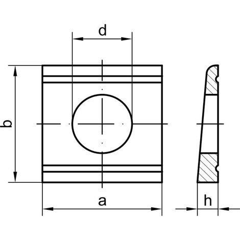 Reidl DIN 6917 Scheiben 25 keilförmig, für HV-Verbindung an Doppel-T-Trägern, C45 blank (1/2)