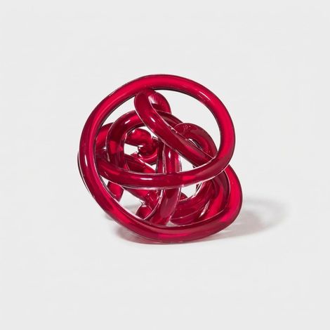 Sculpture décorative en verre Made in Italy Il Nodo dell'Amore - Rouge (1/2)