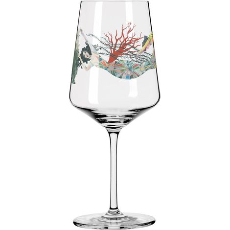 Verre à apéritif 500 ml - série n° 6 avec naïade, monde sous-marin - Made in Germany, Rouge, Vert Foncé (1/5)