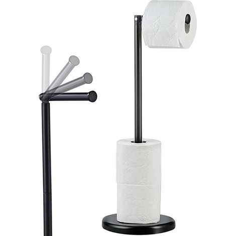 Portarrollos de papel higiénico independiente, Portarrollos de papel higiénico de acero inoxidable, Portarrollos de papel higiénico de base resistente, Portarrollos de papel higiénico a prueba de óxid (1/4)