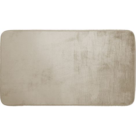 Tapis Uni en Flanelle "Flanou" 60x110cm Taupe (1/3)