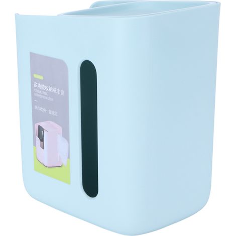 Blaue multifunktionale Taschentuchbox, Aufbewahrungsorganizer für Büro und Zuhause (1/5)