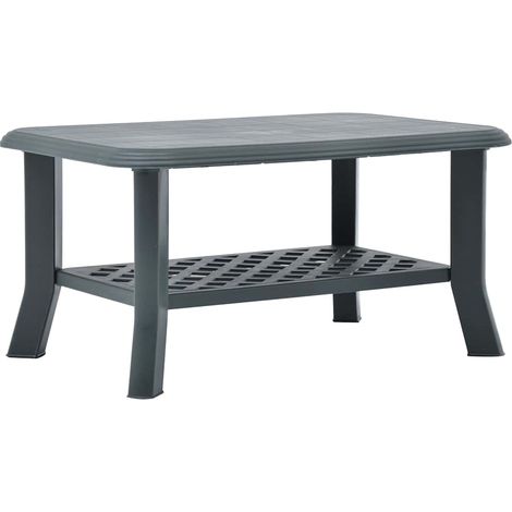 vidaXL Mesa de centro de plástico verde 90x60x46 cm (1/5)