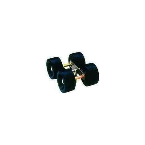 Ensemble de 4 galets noirs diam 140 pour chandelles 40x40