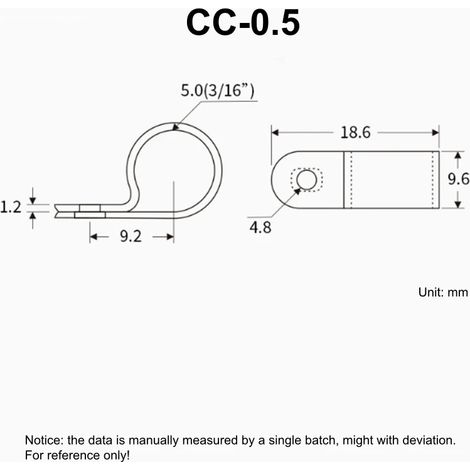 100 attaches de câble blanches en forme de R, fixation par vis, en nylon PA66, pour bureau ou installation électrique.-AquaForge (1/5)