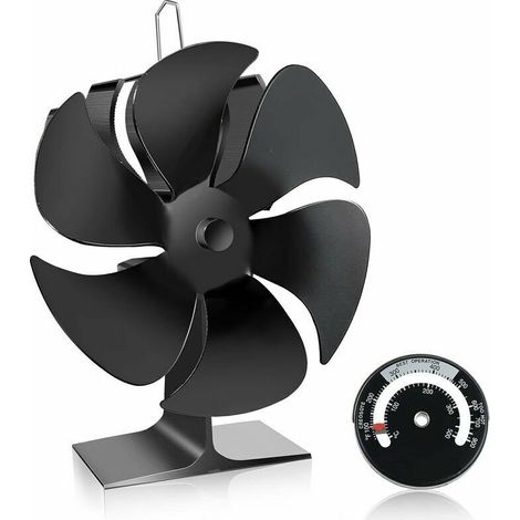Ventilateur à Poêle,Everenty 6 Lames 50℃ Démarrage Opération Silencieuse Ventilateur Poele Bois,Alimenté Thermiquement Ventilateur du Foyer,Poêle Ventilateur,Ventilateur Cheminee,Poele a Granule (1/4)