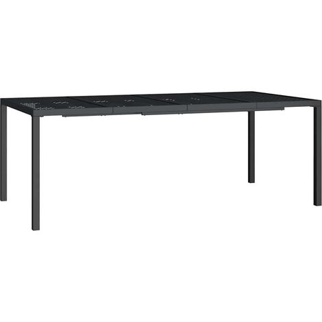 Gartentisch Anthrazit 200x100x72 cm Stahl vidaXL (1/5)