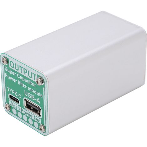 Superkondensator-Leistungsfiltermodul mit Gehäuse aus Aluminiumlegierung, Typ-C-Schnittstelle, Leistungsfiltermodul für Raspberry Pi DC5V (1/5)