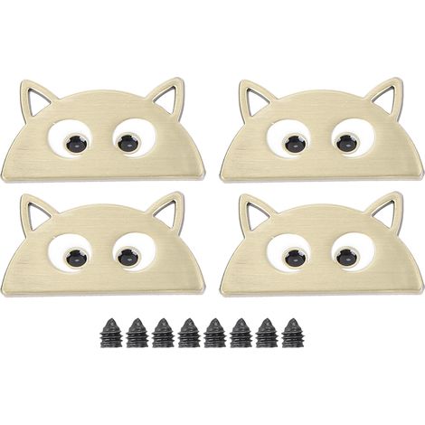 4Pcs Metal Buckle Cartoon Semicircle Pattern DIY Leather Luggage Fastener DecorationBronze B01-51-52054 (1/5)