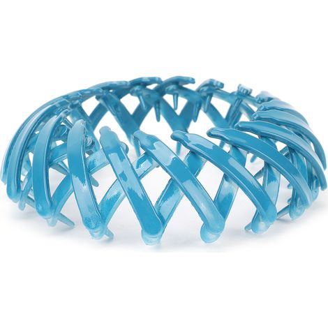 Pince à cheveux en forme de nid d'oiseau, chignon extensible, serre-queue, griffe à cheveux, accessoire bleu (1/5)