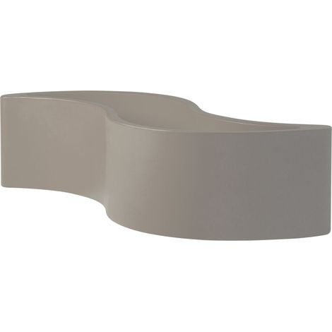 Wave Pot Grigio tortora Vaso decorativo in polietilene originale Slide colorato giardino di design esterno interno bar ristorante hotel