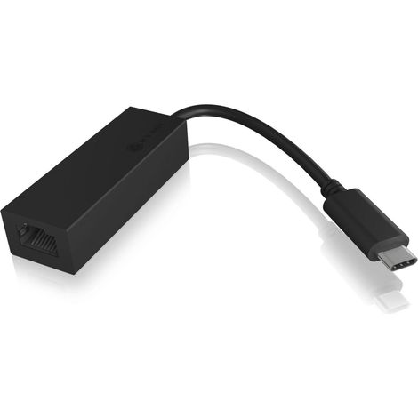 icy-box Adattatore USB C a Ethernet Nero 1000 Mbit/s