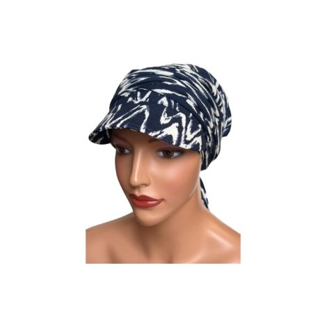 Écharpe Lara pour femme avec visière 399 en viscose, idéale pour l'été et même après une chimiothérapie. (1/5)