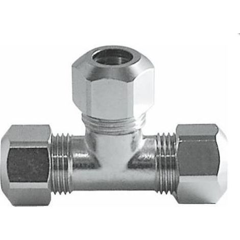 Raccordo tee uguale cromato 10 x 10 x 10  rinaldi e pettinaroli