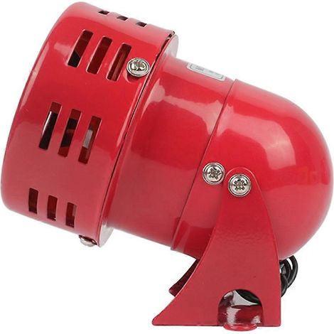 Sirène industrielle miniature rouge à moteur métallique DC12V 120dB MS-190 (1/4)