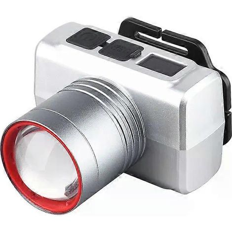 JOAXOR LED-Stirnlampe, wiederaufladbar, zoombar, wasserfest, superhelle Stirnlampe (1/4)