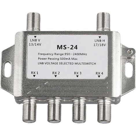Commutateur DiSEqC 4x2 2 entrées 4 sorties pour signal satellite, multiswitch LNB, tension 950-24000 MHz pour récepteur TV (1/5)