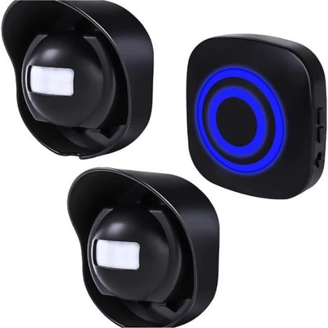1 Ensemble Porte D'Entrée Visiteur Porte Cloche Carillon Sonnette Carillon Plastique (A) EU Plug (1/5)