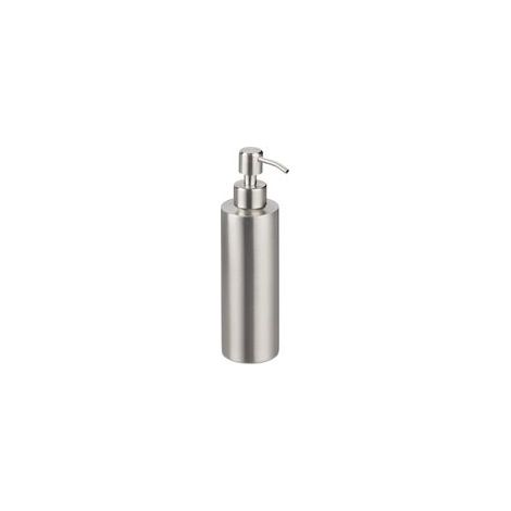 Distributeur de savon rechargeable 320 ml, argent, pour salle de bain, cuisine, pompe e, acier inoxydable
