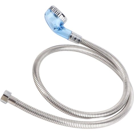 Kit de douchette flexible pour bac à shampoing professionnel, bleu, avec tuyau de pulvérisation et système de pressurisation. (1/5)