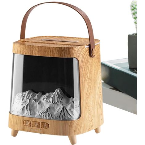 Diffuseur de flamme – Humidificateur d'arômes LED 7 couleurs, diffuseur d'huile ultrasonique silencieux, machine d'aromathérapie apaisante pour salon, bureau, chambre à coucher, bureau, humidificateur (1/5)