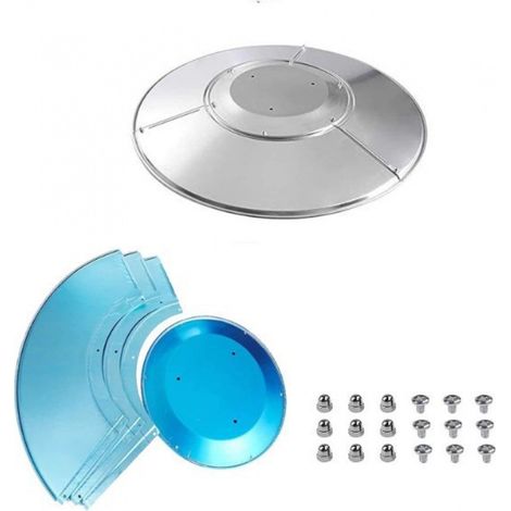Réflecteur pour chauffage de terrasse, pièce de rechange pour chauffage d'extérieur au propane - Dôme supérieur, montage à 3 trous, auvent en aluminium pur 80 cm