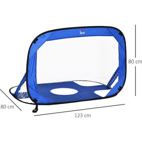 Porta da calcio pop-up pieghevole 2 pezzi con borsa da trasporto, 123 x 80 x 80 cm, blu DESVIAE (1/4)