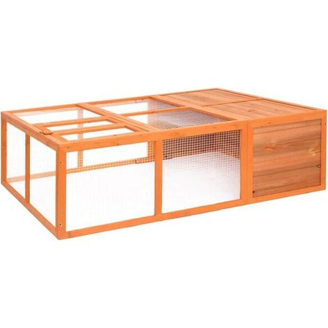 Cage de jardin pour animaux de compagnie, 150 x 100 x 50 cm, en bois de cèdre massif
