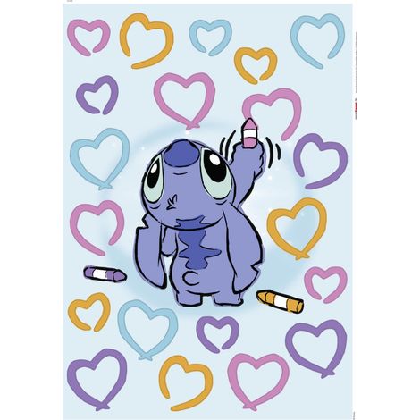 Stickers muraux - Disney Stitch Artist - 50x70 cm (1/3)
