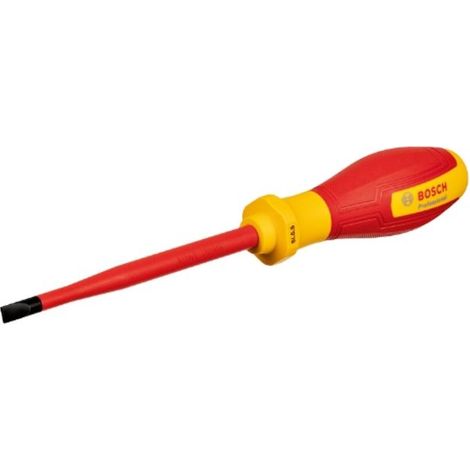 Bosch Professional tournevis VDE plat 6,5x125 (certifié jusqu'a 1 000 V, isolé avec un élastomere thermoplastique (TPE)) (1/2)