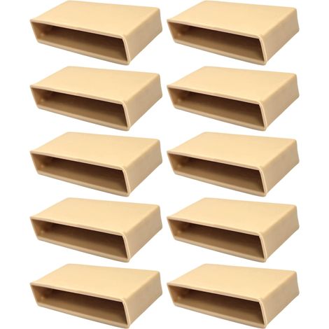 10x Embout Support Latte encastrable 53 x 8 mm Plastique pour sommier Cadre Bois Embout lit Meuble Fixation à mortaiser, Beige (1/5)
