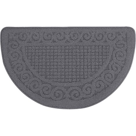 Tapis De Sol Demi-circulaire - Absorbant Et Anti-dérapant - Pour Salle De Bain Porte Ou Entrée - 1 Pièce (1/5)