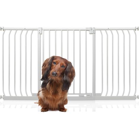 Bettacare Elite Pressure Dog Gate, 152cm - 161cm, Matt White, Pressure Fit Pet Gate for Dog and Puppy