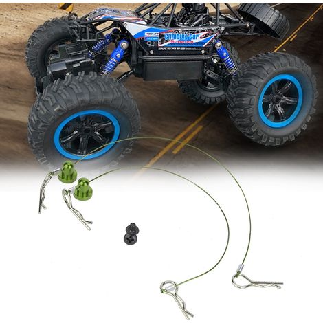 Attache-câbles anti-perte pour carrosserie avec vis de retenue pour voiture RC Traxxas 1/10 (vert) (1/4)