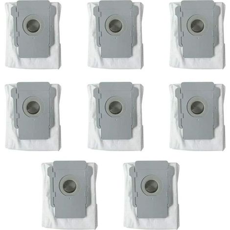 8er-Pack Einweg-Ersatzstaubbeutel für iRobot Roomba i7 i7+ / i7 Plus E5 E6 E7 S9 S9 Saugroboter, inklusive Reinigungsstation und Zubehörset für Schmutzfangbeutel (1/4)