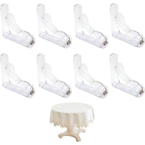 CCYKXA Set mit 8 luxuriösen Tischdeckenclips aus robustem Kunststoff mit stabiler Feder, für Tischplatten bis zu 45 mm Dicke – ideal für den Innen- und Außenbereich, beschädigt weder Stoff noch Tisch (1/5)