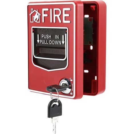 Filiyano-Déclencheur d'alarme incendie manuel conventionnel à double action avec bouton panique pour sirène ou panneau d'alarme (1/5)