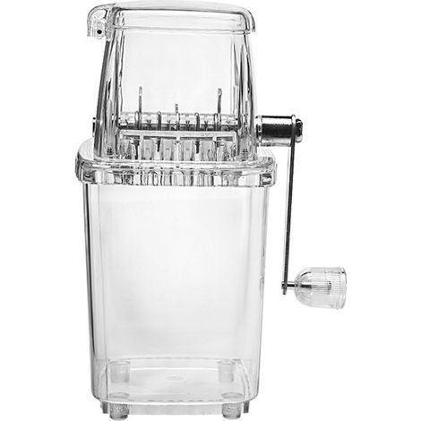 Manual ice crusher - metal blade - simple ice crusher - manual smoothie maker - 12 x 16 x 23.4 cm (1/5)