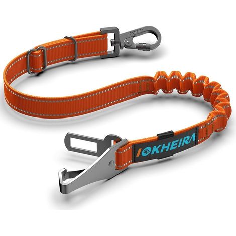 Hundegurt Sicherheitsgurt Auto Einstellbar Universalstecker Orange
