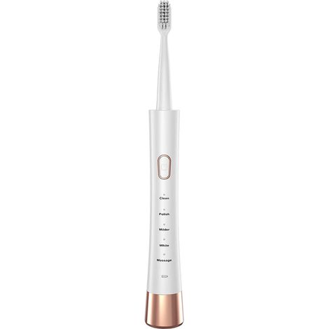 Brosse à dents électrique intelligente à 5 modes, étanche IPX7, idéale pour les voyages et les occasions spéciales (3 têtes de brosse remplaçables), pour adultes.-AquaForge