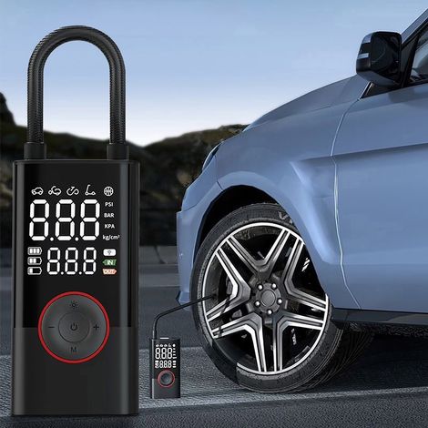 TRADE SHOP - Mini Compressore Ad Aria Portatile Gonfia Pneumatici Gomme Auto Moto Gonfiaggio Rapido -