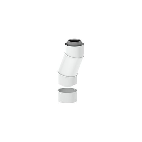 Concentrateur Variobogen, pouvoir calorifique 80/125 mm, PP