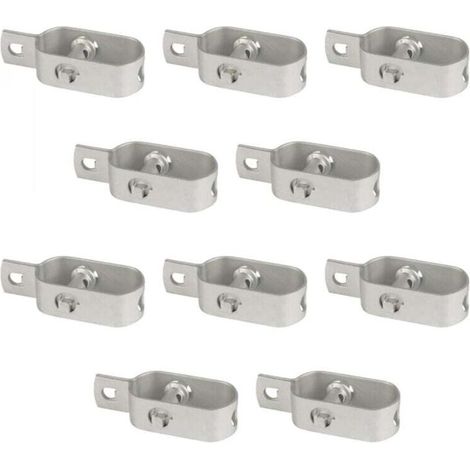 Lot de 10 tendeurs en acier galvanisé N°3 pour fil de grillage ou autre (1/4)