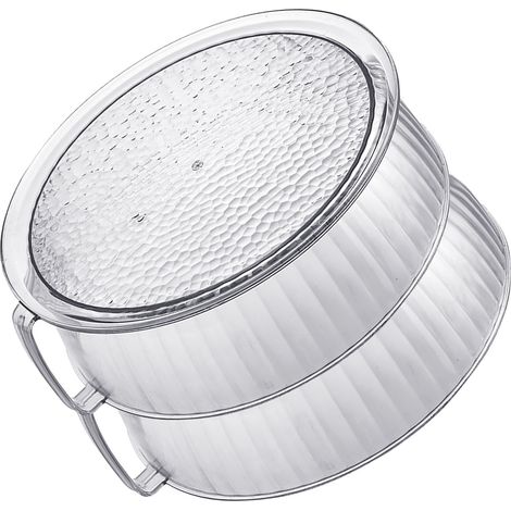 Protection alimentaire multicouche, multifonctionnelle et transparente, couvercle isolant pour plats, idéal pour la cuisine et la table à manger (2 couches) (1/5)