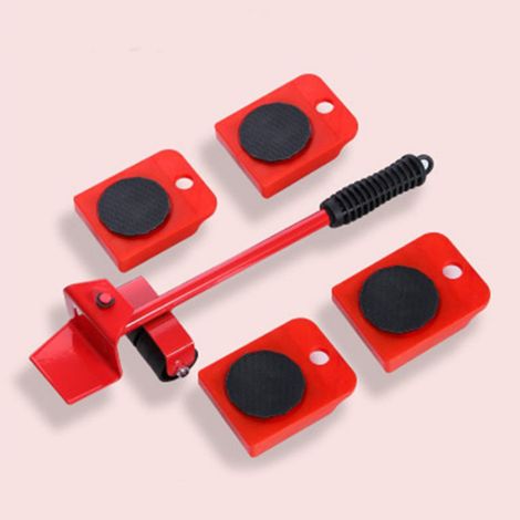 Support de Meuble Rouge ABS Roulettes en Acier Résistant à la Rouille Capacité de Charge Élevée Déménageur de Meubles Lourd (1/5)