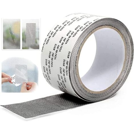 Réparation De Fenêtres Ruban Adhésif Pour écran, Fibre De Verre Patch étanche, Réparation De tente Pour Anti Insectes Moustiquaire(5cmX2m) (1/4)
