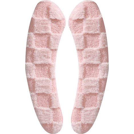Dicke, weiche Toilettensitzauflagen, universell, selbstklebend und waschbar, für den Winter (rosa)