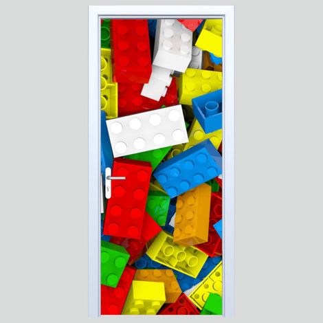 Pegatina de tela para puerta infantil Lego 399PD